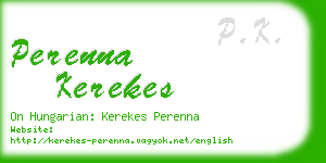 perenna kerekes business card